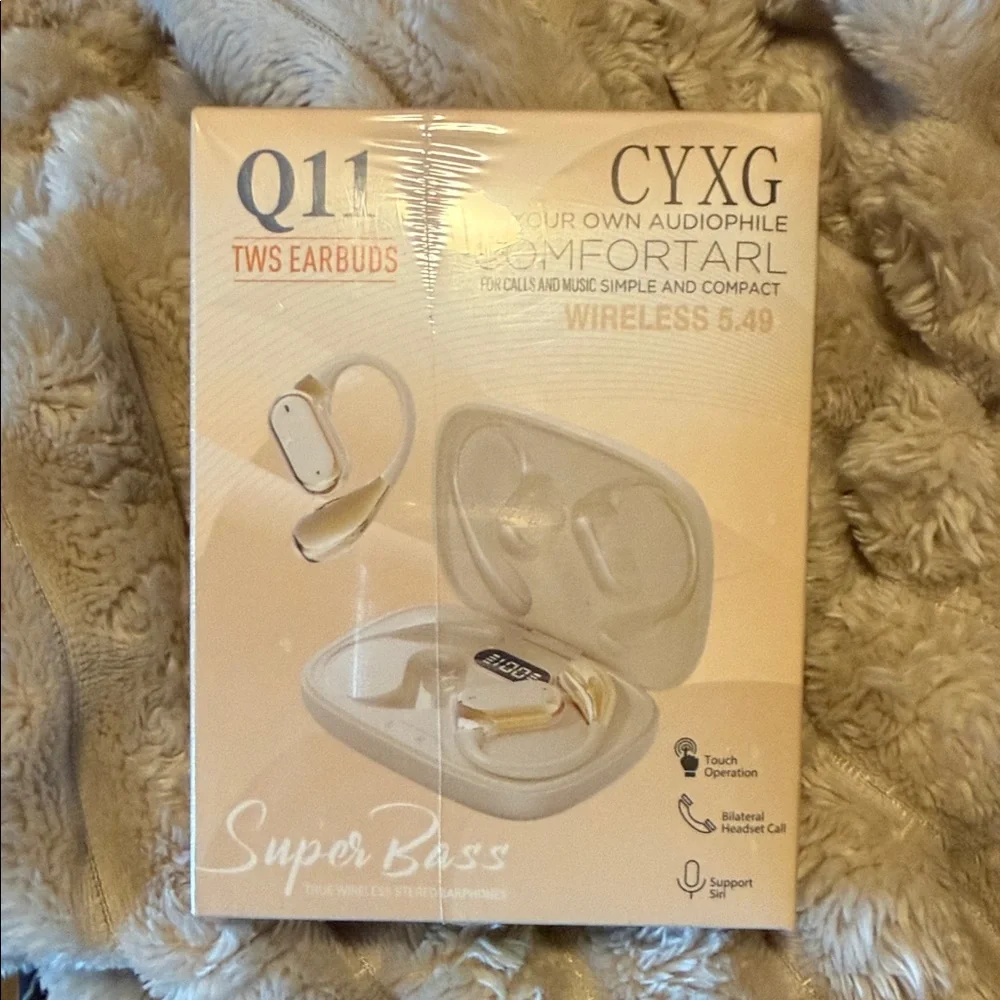 011 White Wireless TWS Earbuds - Super Bass